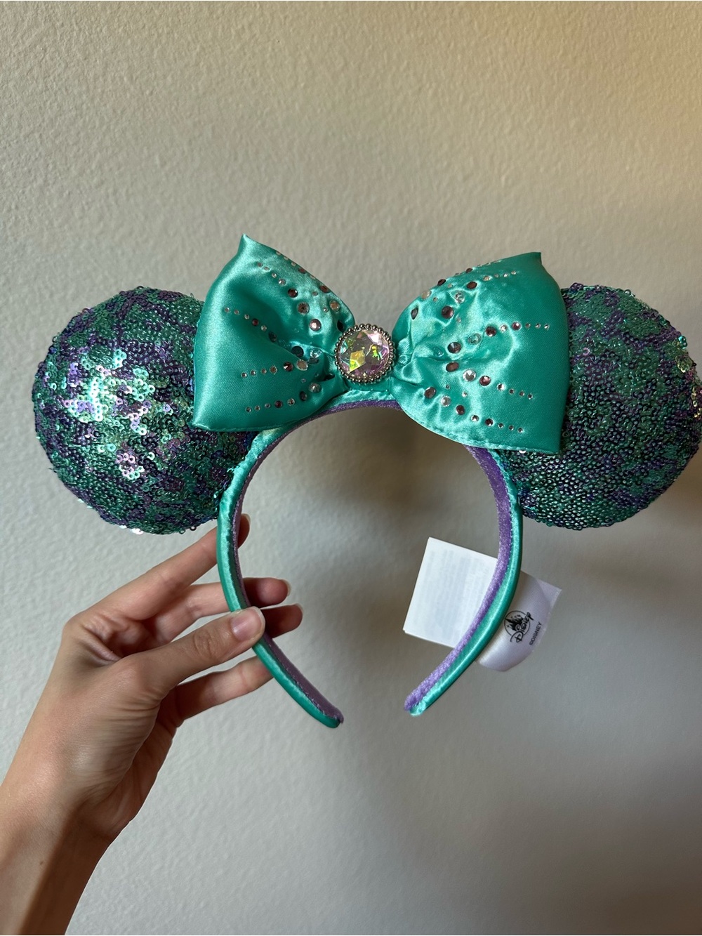 Disney Green & Purple Ears with Gems
